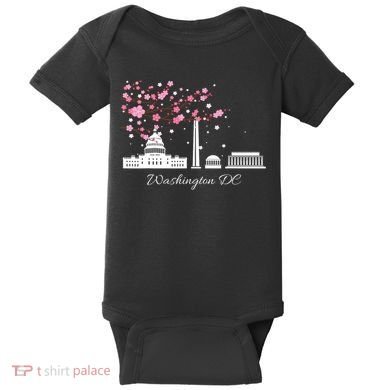 Washington Dc Cherry Blossoms Monuments Memorials Baby Bodysuit