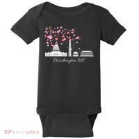 Washington Dc Cherry Blossoms Monuments Memorials Baby Bodysuit thumb 0