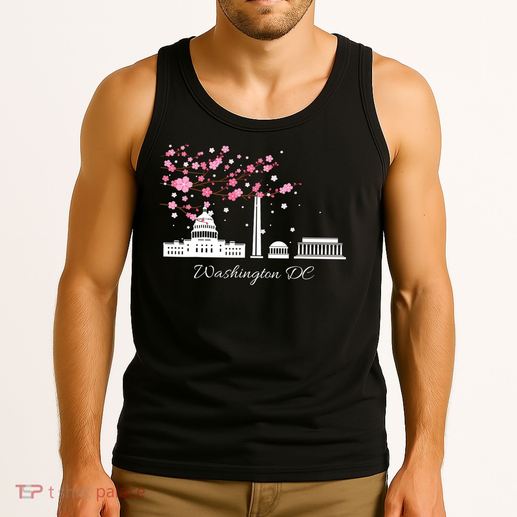 Washington Dc Cherry Blossoms Monuments Memorials Tank Top