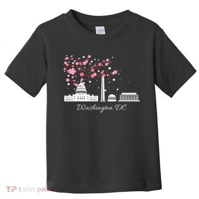 Washington Dc Cherry Blossoms Monuments Memorials Toddler T-Shirt