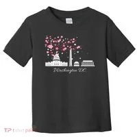 Washington Dc Cherry Blossoms Monuments Memorials Toddler T-Shirt thumb 0