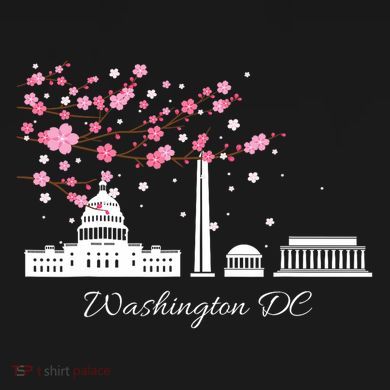 Washington Dc Cherry Blossoms Monuments Memorials Cropped Pullover Crew