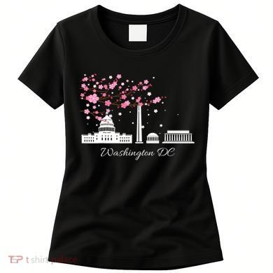 Washington Dc Cherry Blossoms Monuments Memorials Women's T-Shirt