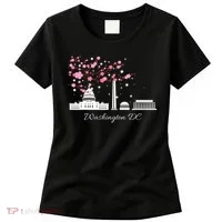 Washington Dc Cherry Blossoms Monuments Memorials Women's T-Shirt thumb 0