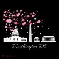 Washington Dc Cherry Blossoms Monuments Memorials Women's T-Shirt thumb 6