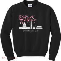 Washington Dc Cherry Blossoms Monuments Memorials Kids Sweatshirt thumb 0