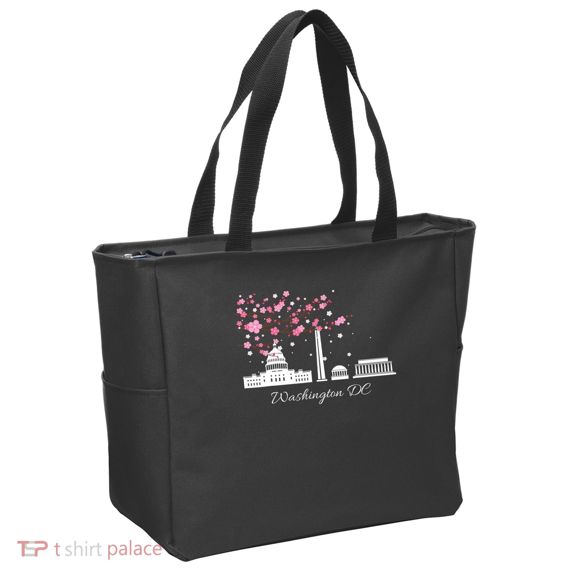 Washington Dc Cherry Blossoms Monuments Memorials Tote Bag