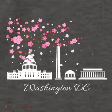 Washington Dc Cherry Blossoms Monuments Memorials Vector Backpack