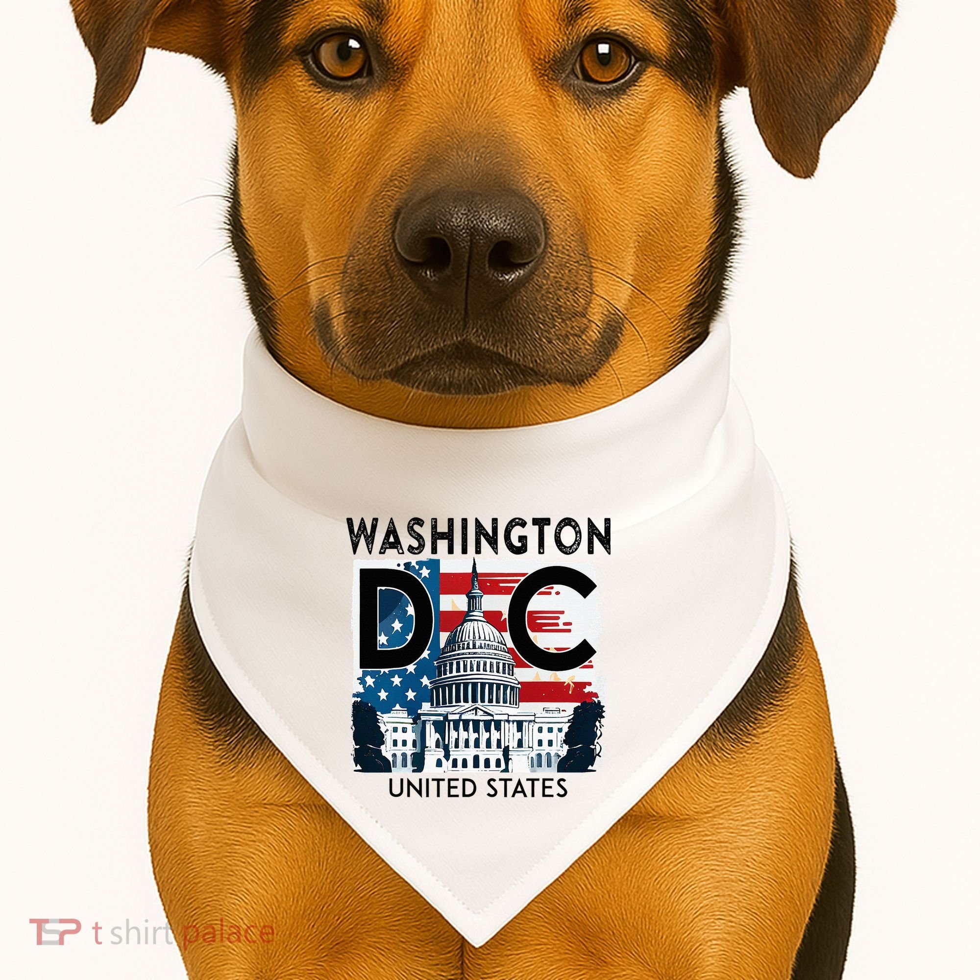 Washington Dc Capitol Hill Usa Souvenirs Gifts USA-Made Doggie Bandana