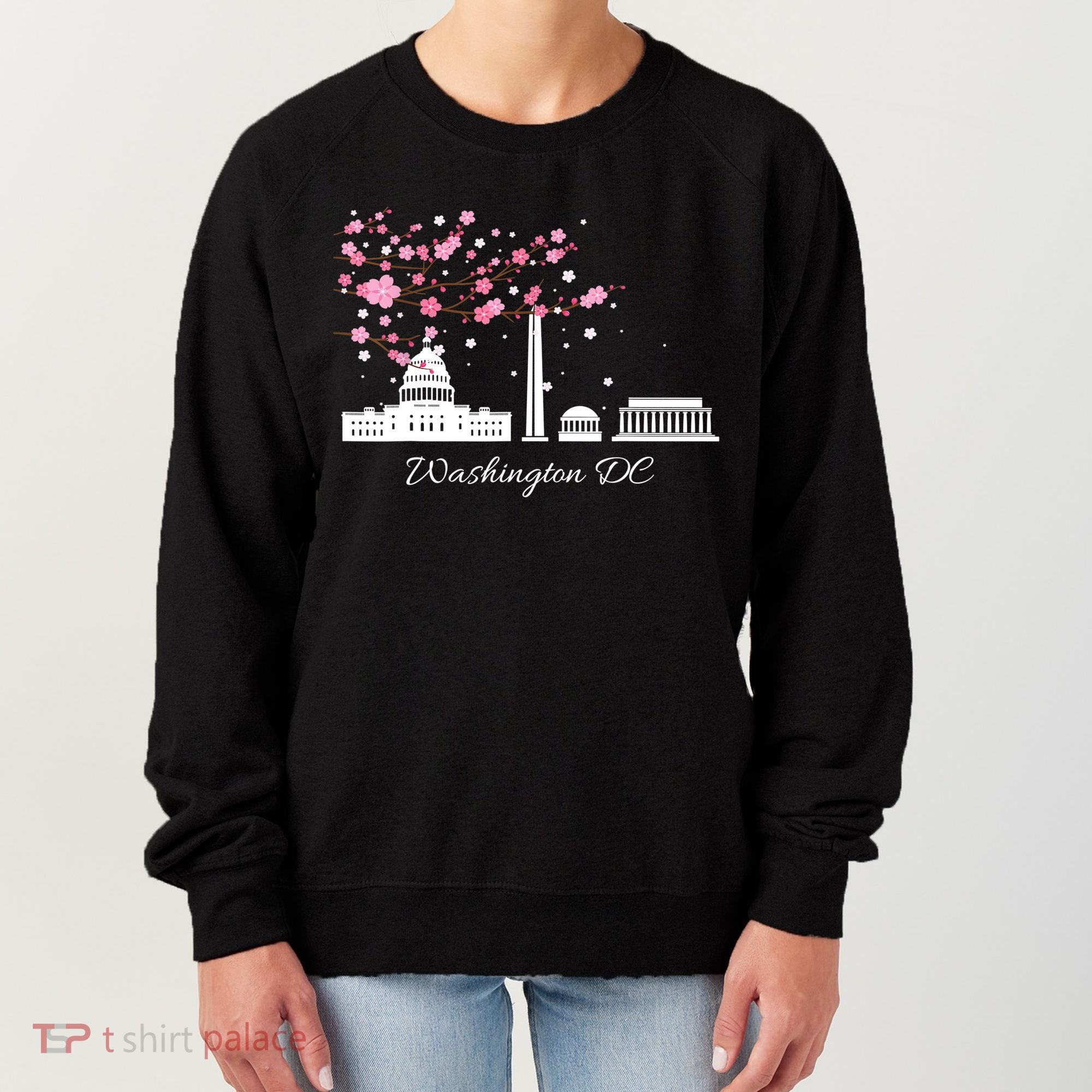 Washington DC Cherry Blossoms Monuments Memorials TShirt Women's Sweatshirt