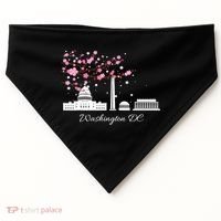Washington DC Cherry Blossoms Monuments Memorials TShirt USA-Made Doggie Bandana thumb 0