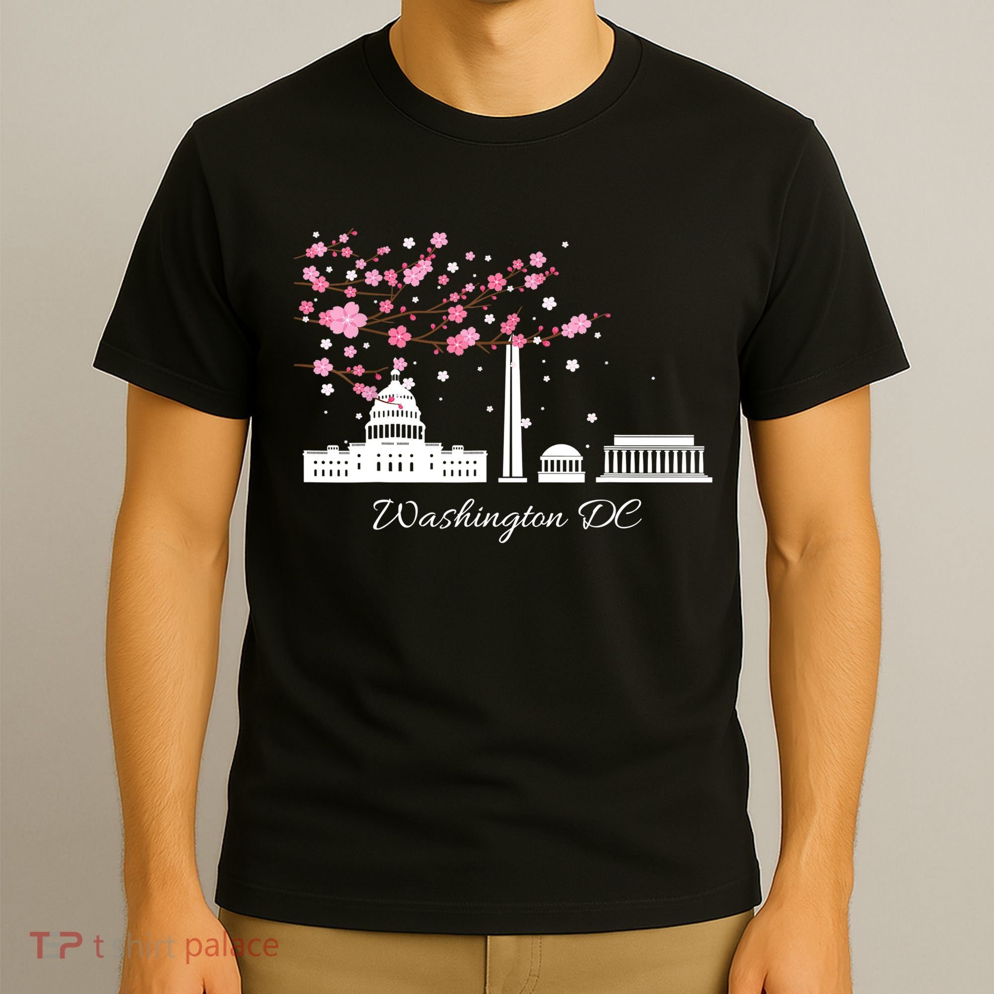 Washington DC Cherry Blossoms Monuments Memorials TShirt T-Shirt