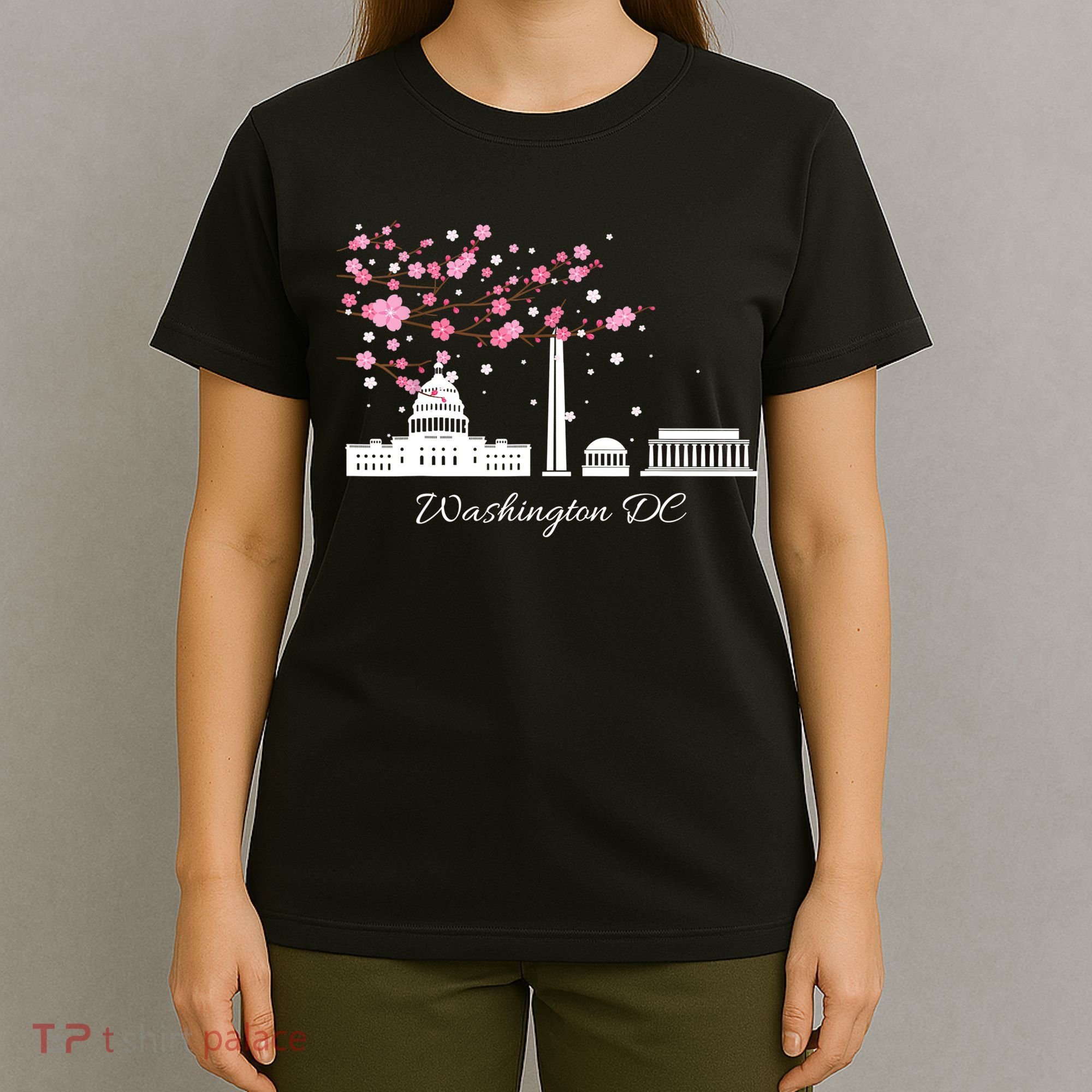 Washington DC Cherry Blossoms Monuments Memorials TShirt T-Shirt