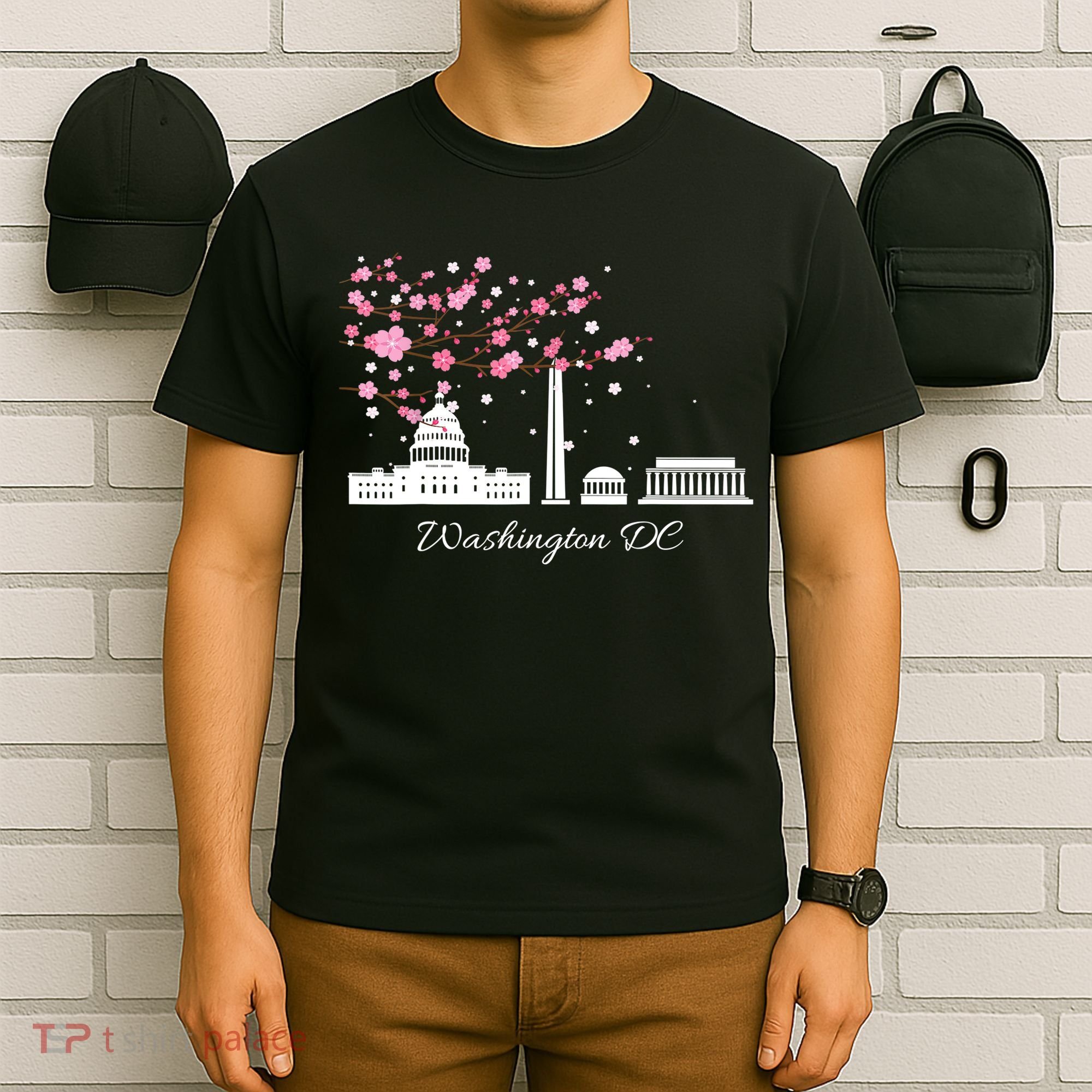 Washington DC Cherry Blossoms Monuments Memorials TShirt T-Shirt