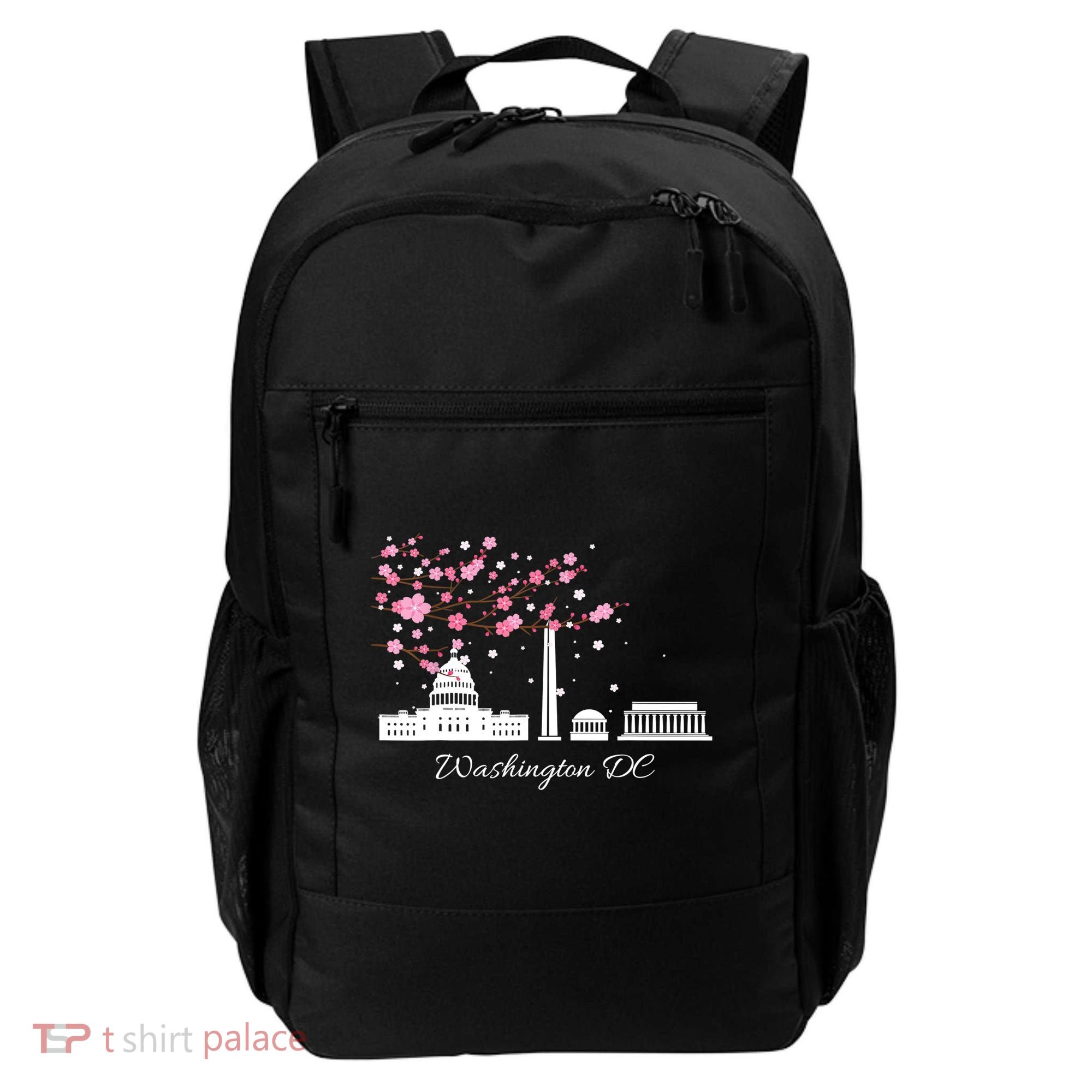 Washington DC Cherry Blossoms Monuments Memorials TShirt Backpack