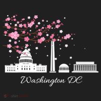 Washington DC Cherry Blossoms Monuments Memorials TShirt Beanie thumb 2