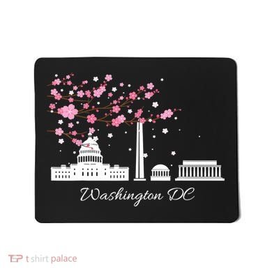 Washington DC Cherry Blossoms Monuments Memorials TShirt Mousepad
