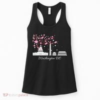 Washington DC Cherry Blossoms Monuments Memorials TShirt Women's Tank Top thumb 0