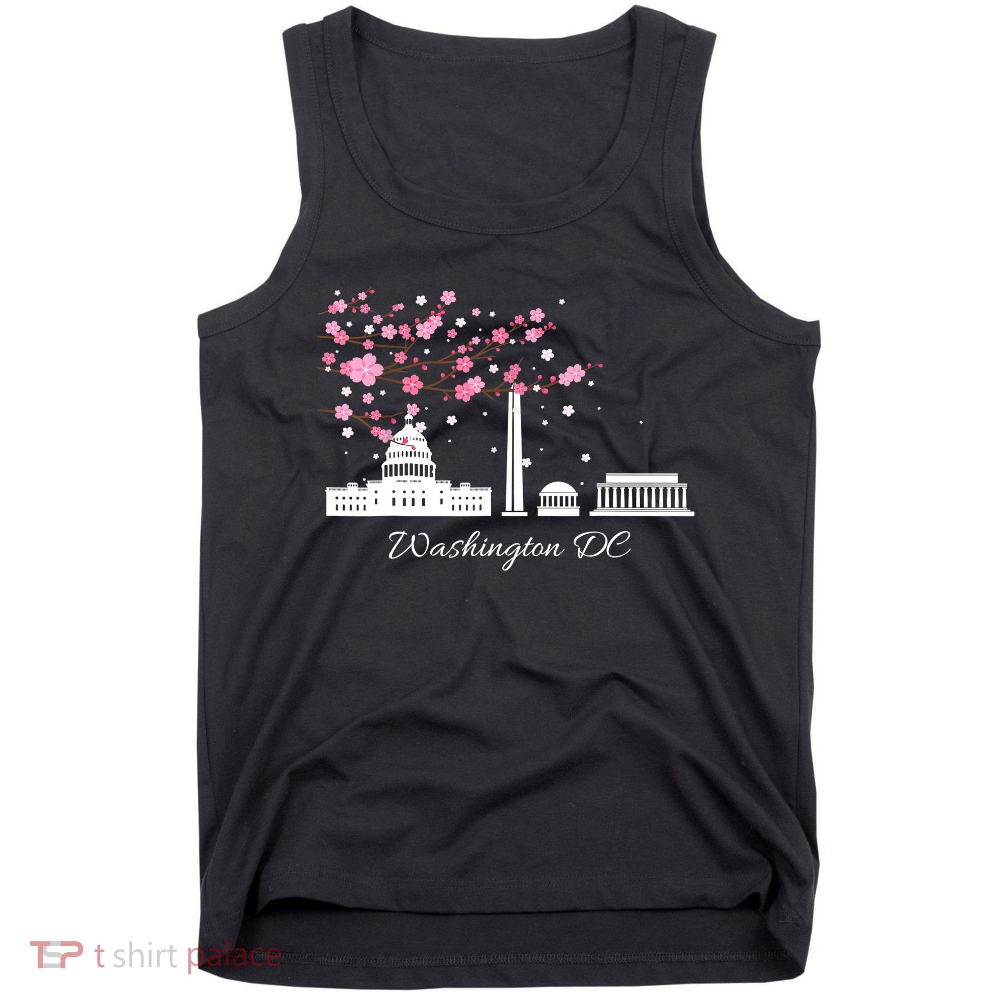 Washington DC Cherry Blossoms Monuments Memorials TShirt Tank Top