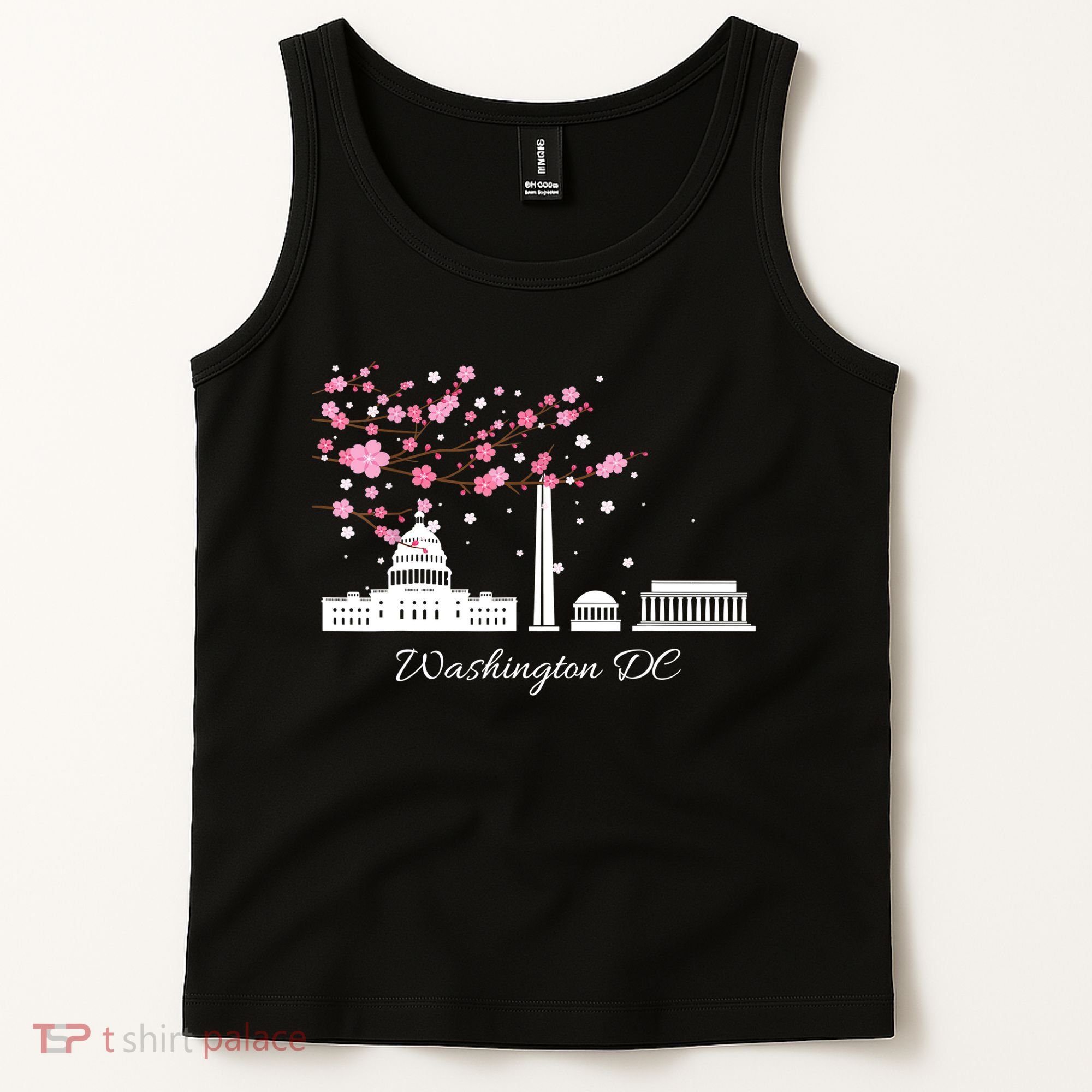 Washington DC Cherry Blossoms Monuments Memorials TShirt Tank Top