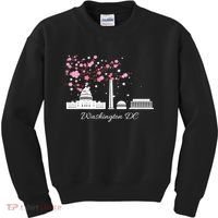 Washington DC Cherry Blossoms Monuments Memorials TShirt Kids Sweatshirt thumb 0