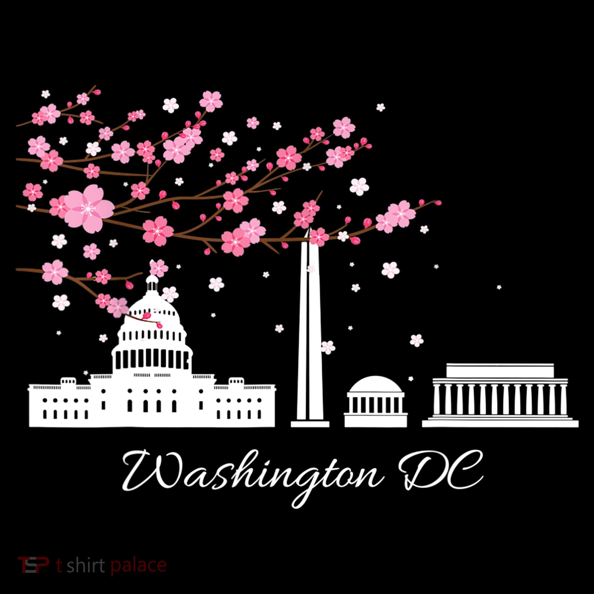 Washington DC Cherry Blossoms Monuments Memorials TShirt Kids Sweatshirt