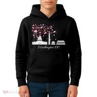 Washington DC Cherry Blossoms Monuments Memorials TShirt Kids Hoodie thumb 4