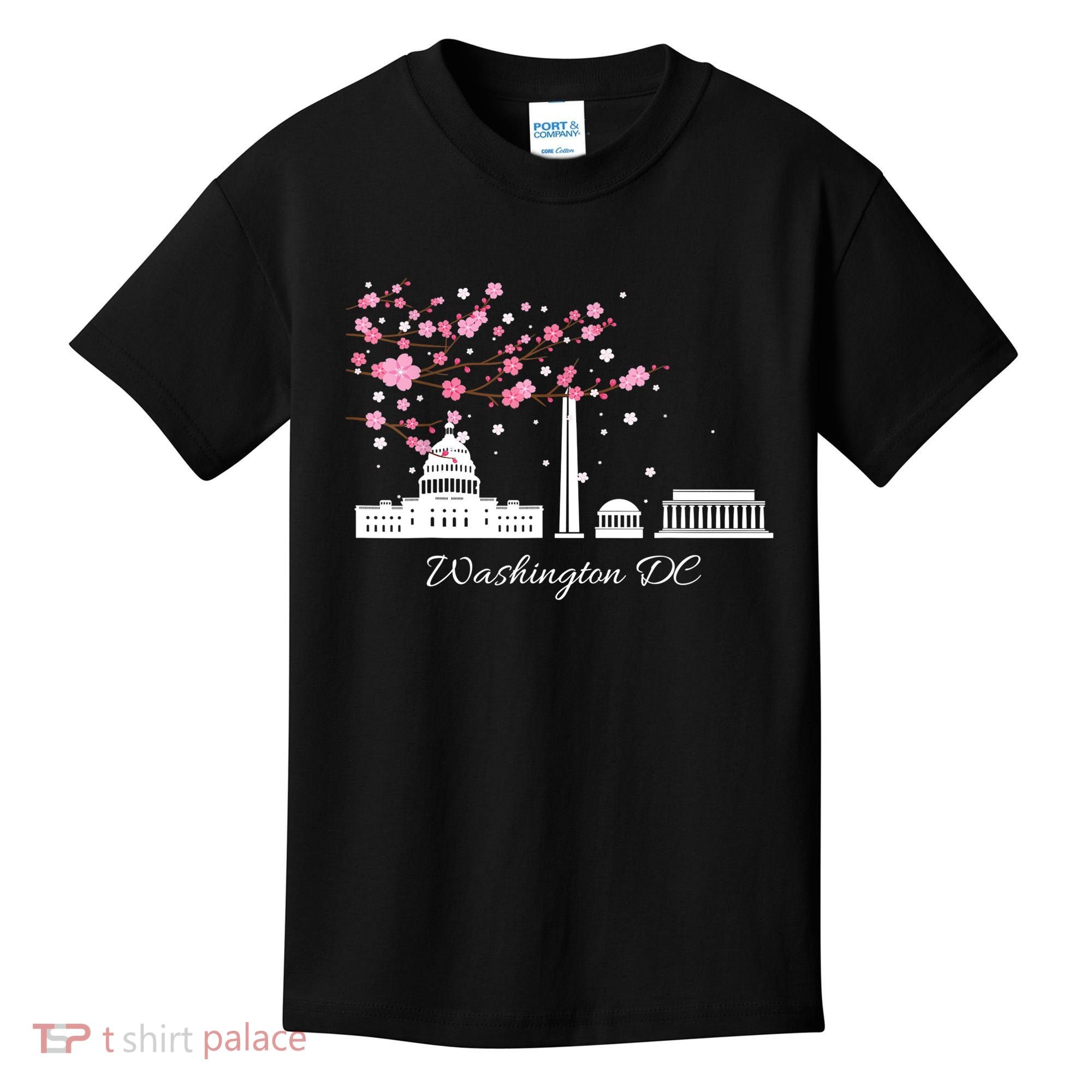 Washington DC Cherry Blossoms Monuments Memorials TShirt Kids T-Shirt