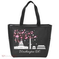 Washington DC Cherry Blossoms Monuments Memorials TShirt Tote Bag thumb 0