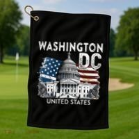 Washington Dc Capitol Hill Usa Souvenirs Golf Towel thumb 1