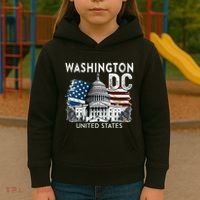 Washington Dc Capitol Hill Usa Souvenirs Kids Hoodie thumb 3