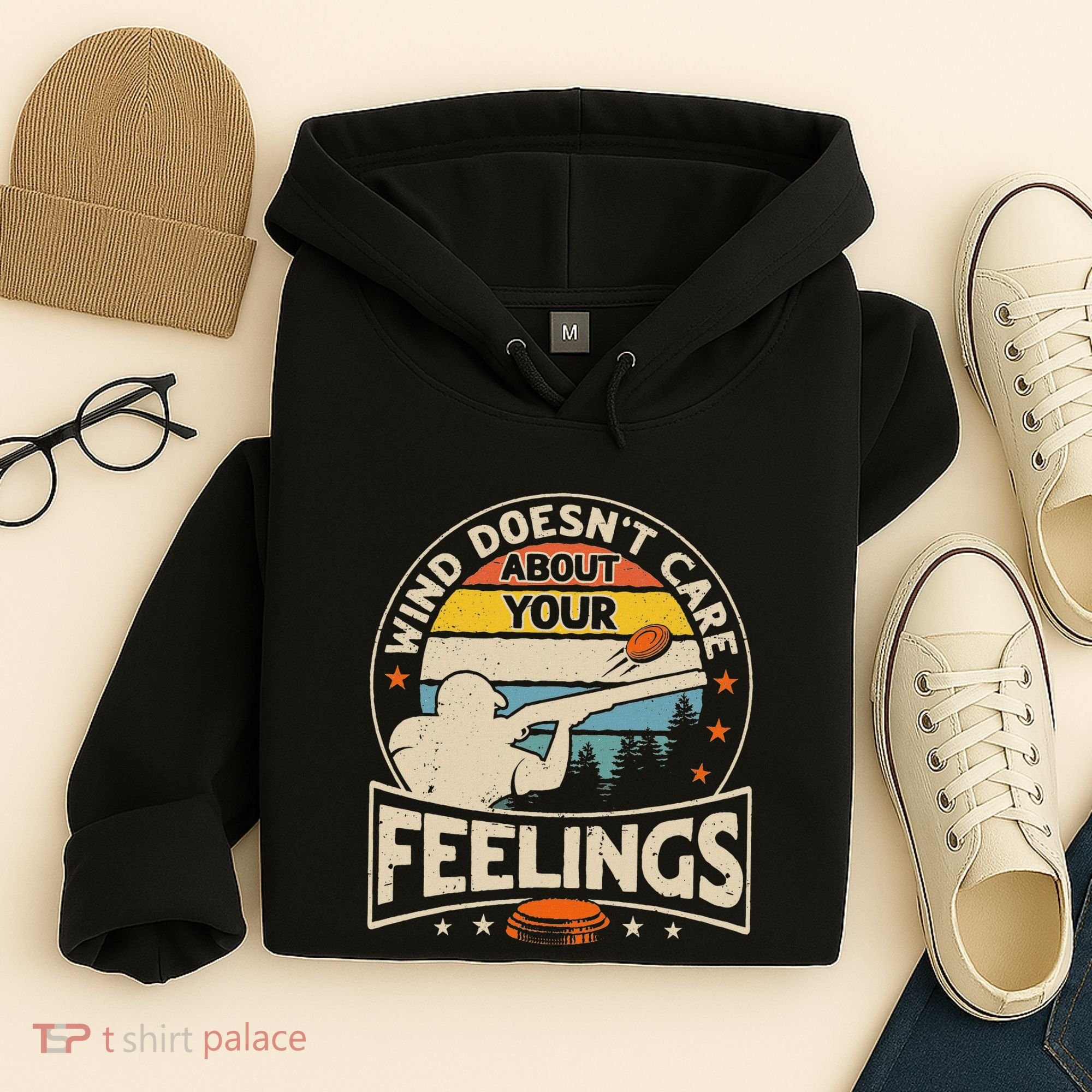 Wind DoesnT Care About Feelings Clay Trap Skeet Shooting Hoodie
