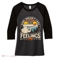 Wind DoesnT Care About Feelings Clay Trap Skeet Shooting Women's Tri-Blend 3/4-Sleeve Raglan Shirt thumb 0