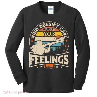 Wind DoesnT Care About Feelings Clay Trap Skeet Shooting Kids Long Sleeve Shirt