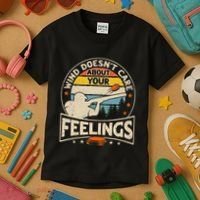 Wind DoesnT Care About Feelings Clay Trap Skeet Shooting Kids T-Shirt thumb 3