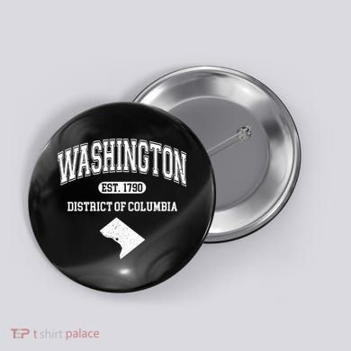 Washington DC District Of Columbia Est 1790 Varsity Button