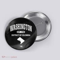 Washington DC District Of Columbia Est 1790 Varsity Button thumb 0