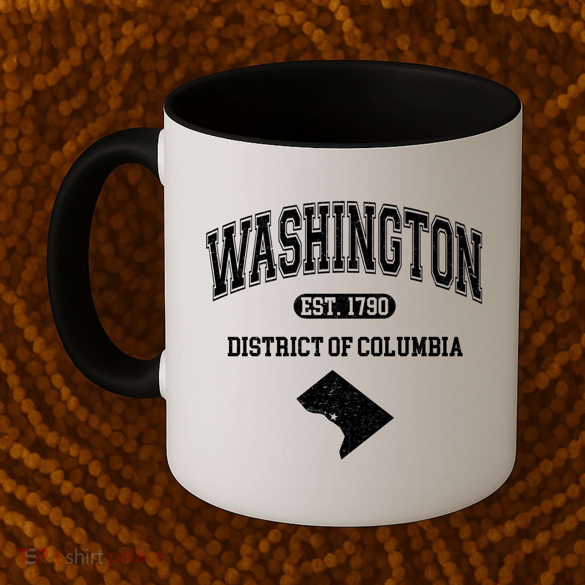 Washington DC District Of Columbia Est 1790 Varsity Coffee Mug