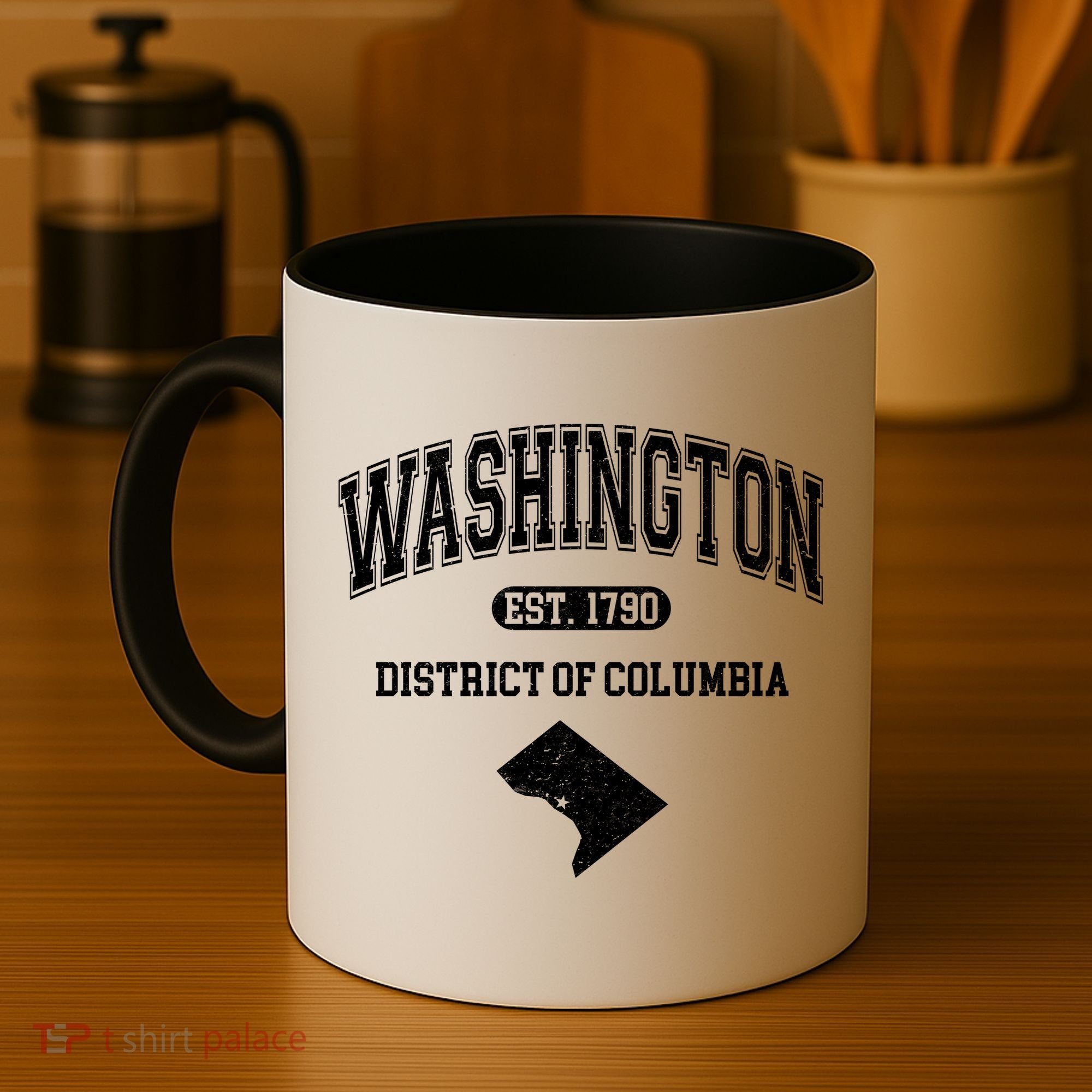 Washington DC District Of Columbia Est 1790 Varsity Coffee Mug