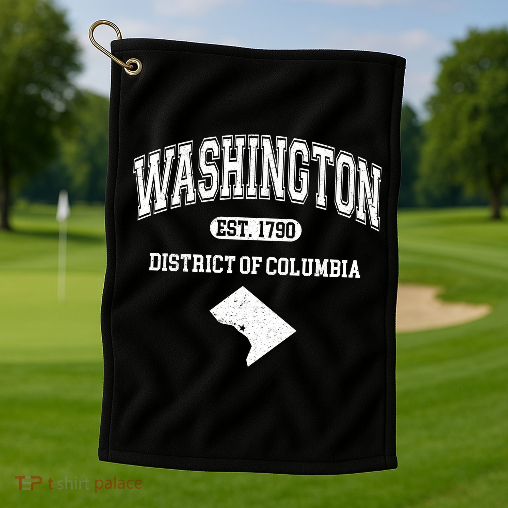 Washington DC District Of Columbia Est 1790 Varsity Golf Towel