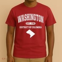 Washington DC District Of Columbia Est 1790 Varsity T-Shirt thumb 3