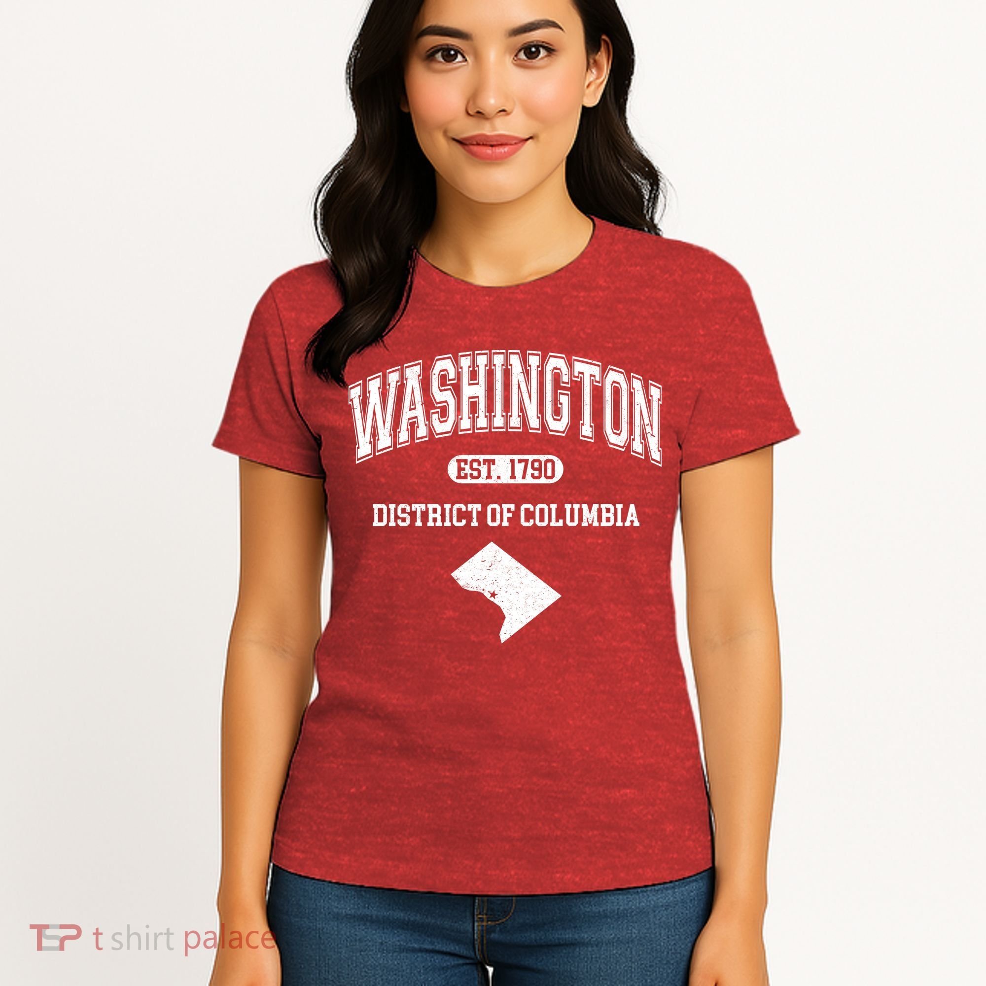 Washington DC District Of Columbia Est 1790 Varsity Women's T-Shirt