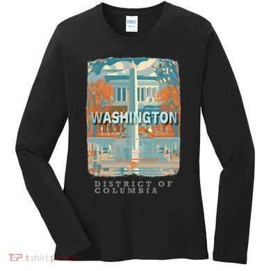 Washington Dc Dc Monumental Majesty Sd741 Women's Long Sleeve Shirt