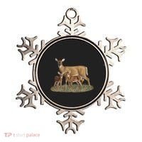 Whitetail Deer Doe And Cute Twin Fawns Wildlife Art Meaningful Gift Ornament thumb 0