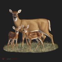 Whitetail Deer Doe And Cute Twin Fawns Wildlife Art Meaningful Gift Hat thumb 2