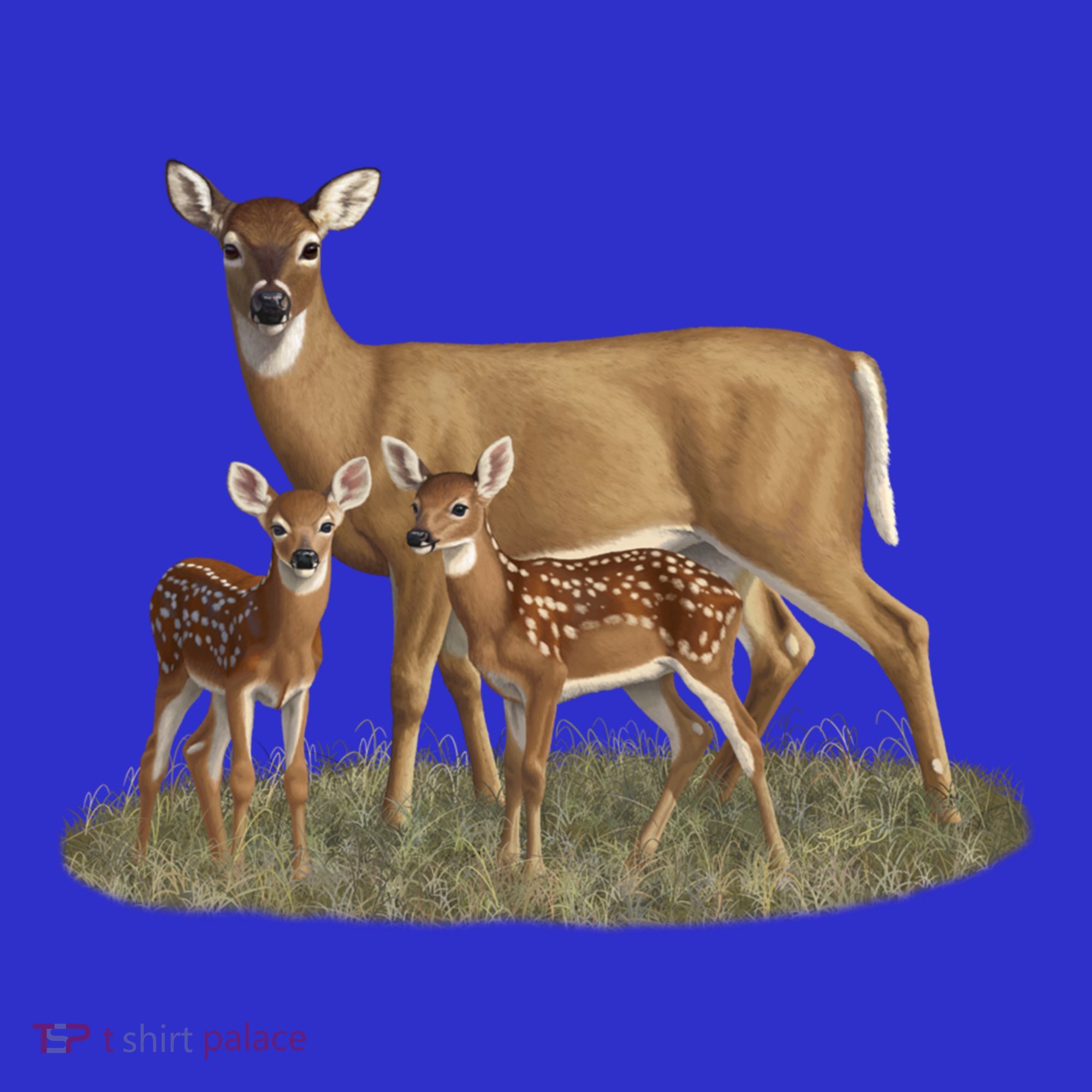 Whitetail Deer Doe And Cute Twin Fawns Wildlife Art Meaningful Gift Tank Top