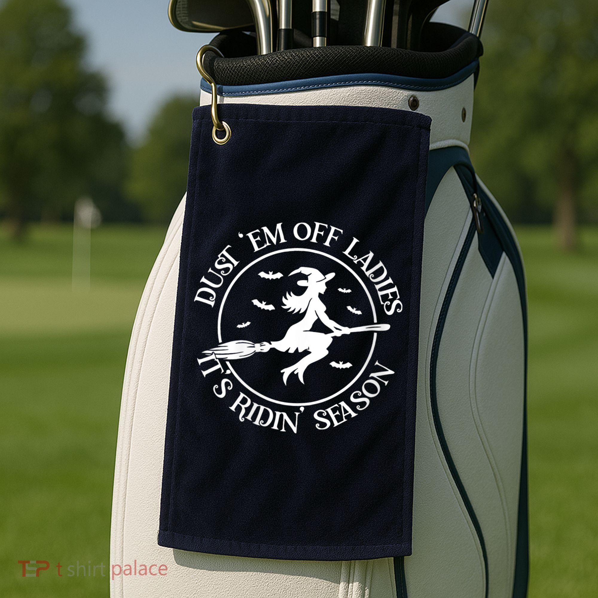 Womens Dust 'Em Off Ladies It's Ridin' Season Golf Towel