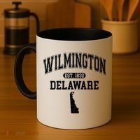 Wilmington Delaware Est 1832 Varsity Coffee Mug thumb 4