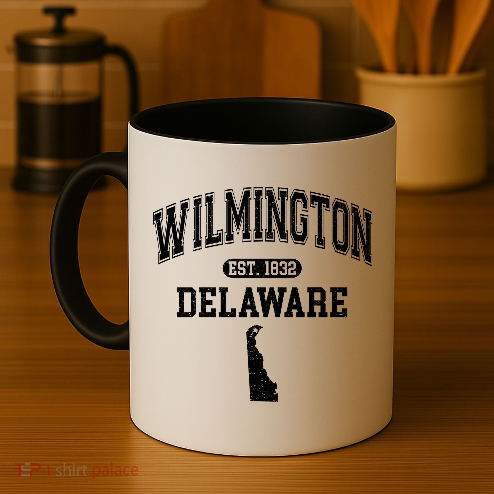 Wilmington Delaware Est 1832 Varsity Coffee Mug