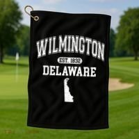 Wilmington Delaware Est 1832 Varsity Golf Towel thumb 1